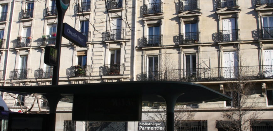 3 pièces meublé PARIS 11ème – 44m2 Carrez – 59 au sol